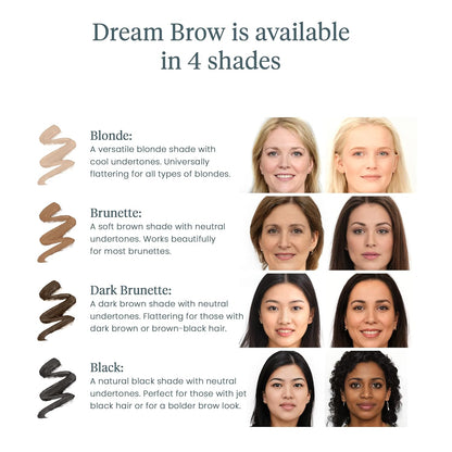Dream Brow Eye Brow Gel, Long Lasting Eyebrow Gel, Water-Resistant, Transfer Proof Tinted Filler Eyebrow Mascara (Blonde)